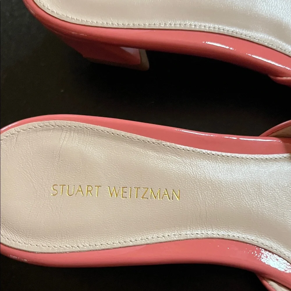 Stuart Weitzman Coral Pink Mules - Picture 2 of 4